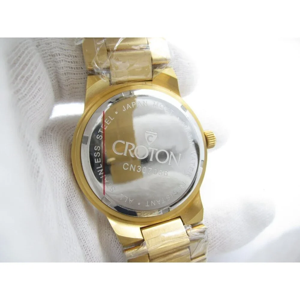 New Men Croton Quartz WR Analog 40mm Round Watch (H963) 